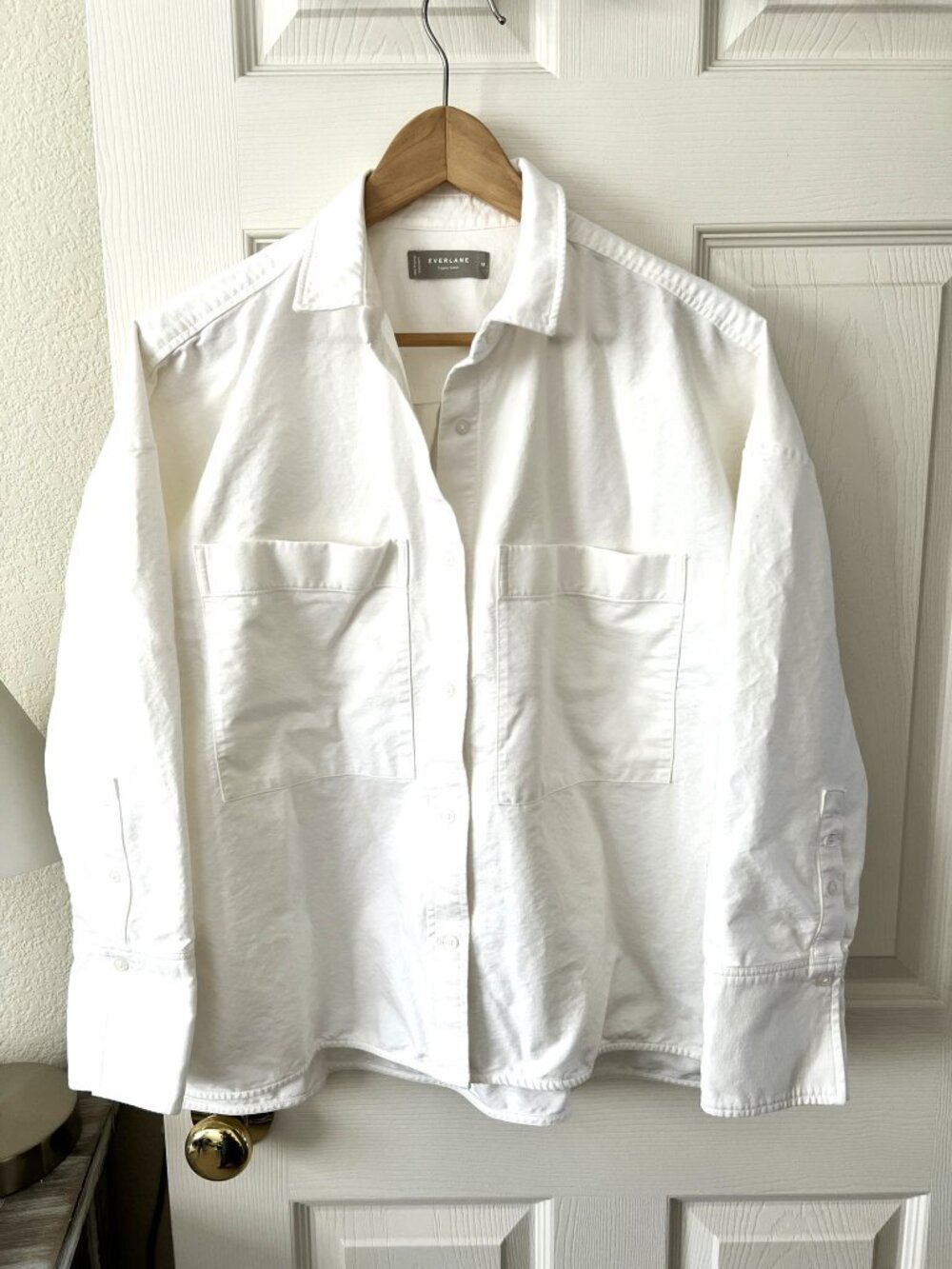 Everlane The Boxy Oxford White Organic Cotton Oversized Shirt M - Picture 4 of 13